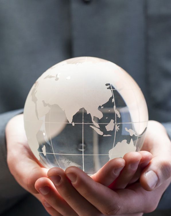 World Globe Held in Hands International